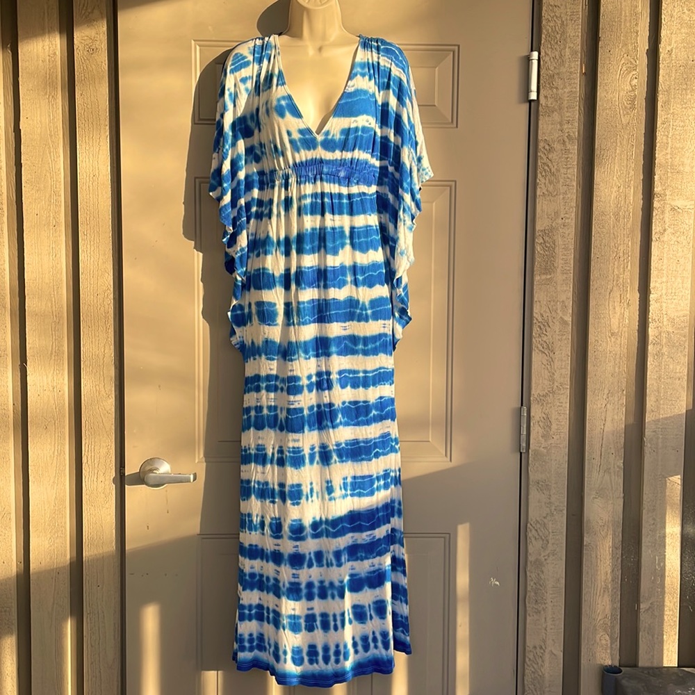 Fighting Eel size Small Boho Style Tie Dye Maxi Dress